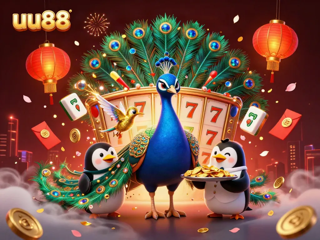 Experience thrilling joy with uu88 in this dynamic casino illustration featuring vivid characters and golden chips.
