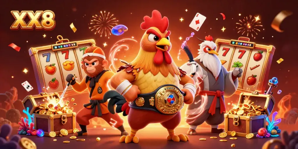 Win big with the XX8 gaming experience featuring vibrant characters and lavish casino elements.