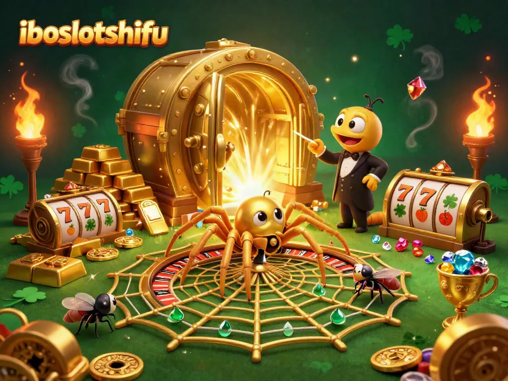 Spin slots and place bets with iboslotshifu's captivating 3D gaming scene.