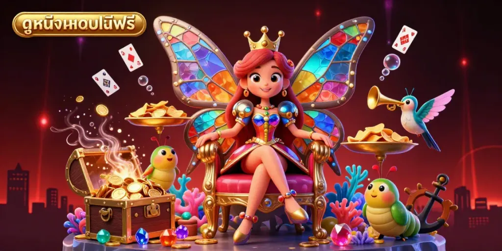 Enjoy ดูหนังออนไลน์ฟรี as you explore the vibrant casino-themed world filled with treasures and excitement.