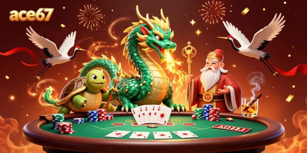 Experience the thrilling game atmosphere with ace67 featuring legendary characters and vibrant casino elements.