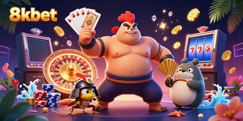 Experience thrilling gameplay with 8xbet at a vibrant online casino featuring dynamic characters.