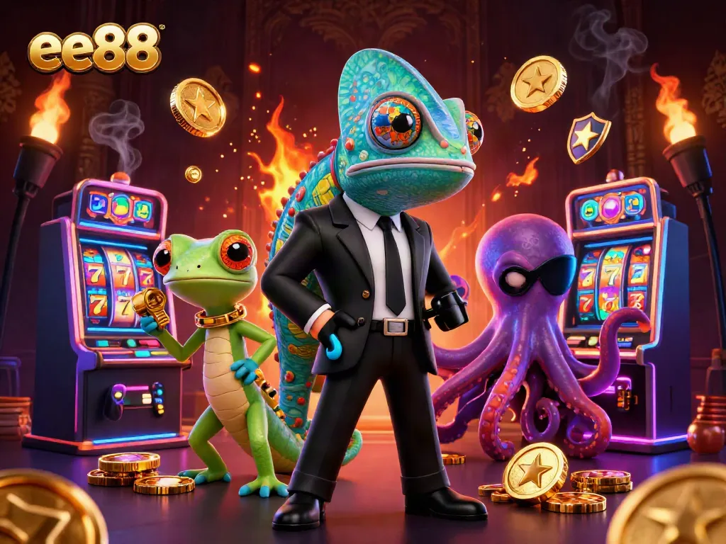 Experience the thrilling world of ee88 with vibrant slot machines and dynamic characters!