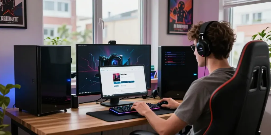 Access the Totobet login screen in a modern gaming setup.
