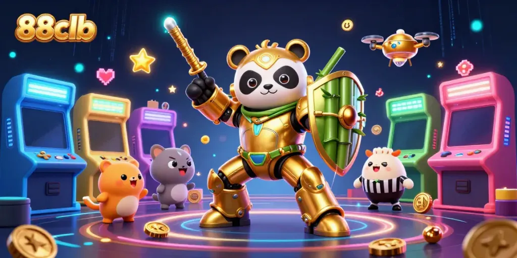 Experience thrilling casino gaming at 88clb with immersive 3D panda robot battles.