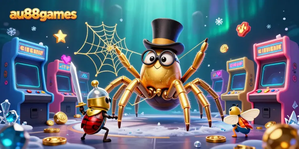 Experience the excitement of au88games with a vibrant casino setting featuring engaging characters and rich game elements.