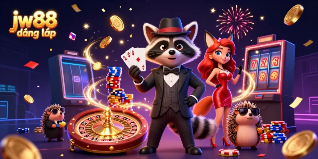 Experience the excitement of the casino with jw88 đăng nhập, featuring rich 3D characters and vibrant gaming elements.