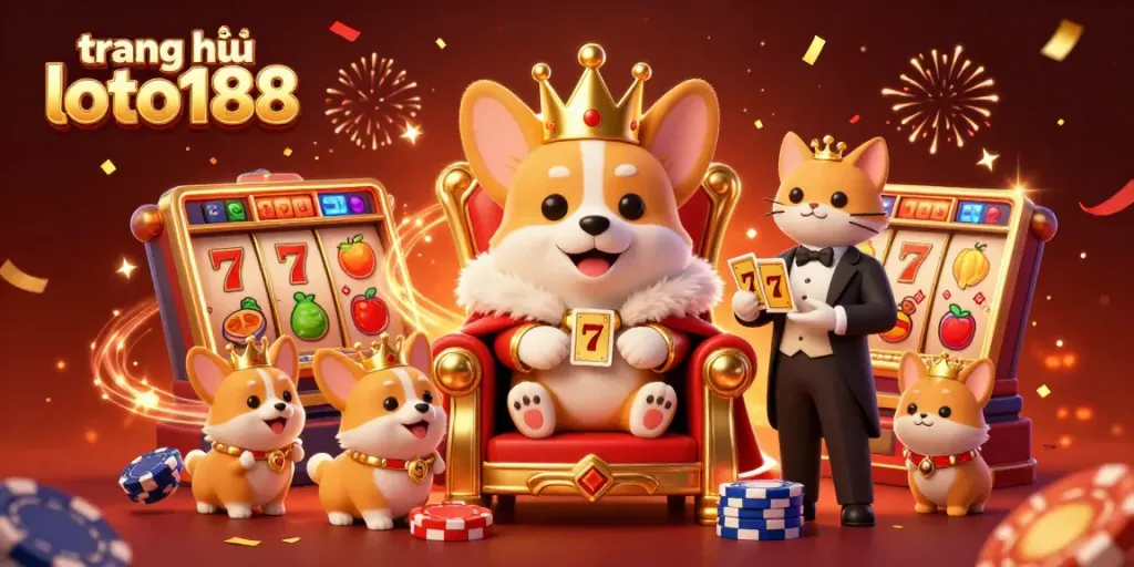 Join the excitement at trang chủ loto188 with vibrant casino scenes and festive characters.